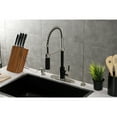 thumbnail image 2 of Gourmetier LS8779CTL Continental Single-Handle Deck-Mount Pre-Rinse Kitchen Faucet, Matte Black/Brushed Nickel, 2 of 8