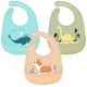 thumbnail image 1 of Juego de 3 baberos de silicona, baberos impermeables para comer con recogedor de migas, fáciles de lavar, súper suaves, baberos reutilizables para niños pequeños (A), 1 of 4
