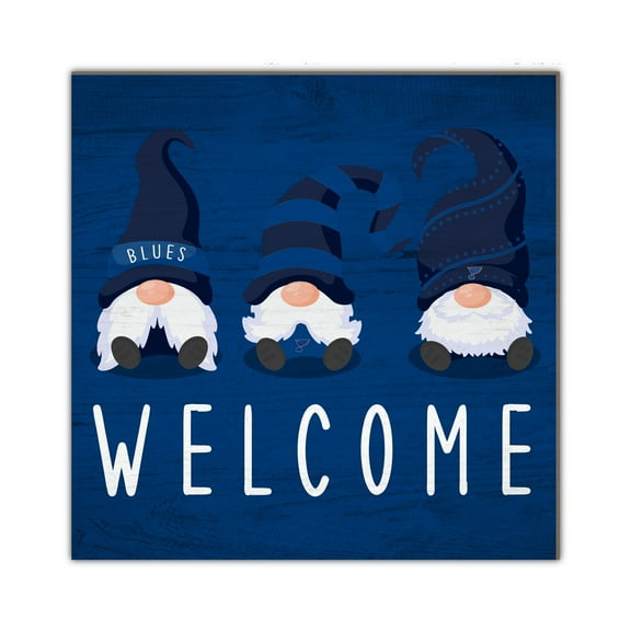St. Louis Blues 10'' x 10'' Welcome Gnomes Sign