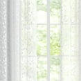 thumbnail image 5 of Flowpartex Spring Leaf Buds Embroidered White Lace Sheer Curtains Rod Pocket Voile Winodw Drapes for Bedroom Living Room, 52" W x 95" L 2 Panels, 5 of 6