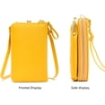 thumbnail image 2 of LHSHID Women’s PU Leather Kiss Lock Shoulder Bag Retro Crossbody Coin Purse with Adjustable Straps Small Phone Bag for Work, 2 of 6