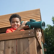 Swing-N-Slide Monteagle Wooden Backyard Swing Set with Two Wave Slides, Wood Roof, Climbing Wall, and Swings