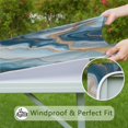 thumbnail image 6 of Blue Marble Gold Wave Pattern Square Fitted Tablecloth with Elastic Edge,Square Table Cover,Washable Elastic Table Cover for Home Kitchen Party Decor 36"x36", 6 of 6
