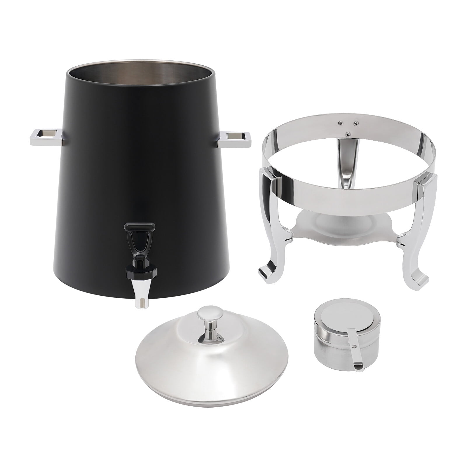 Beverage Dispenser for Coffee Tea Hot Water with Stand & Fuel Holder Black New!
