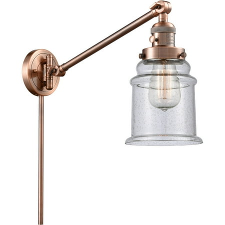 

Antique Copper Tone Wall Sconces 8 Wide Steel/Cast Brass/Glass Medium Base 1 Light Fixture