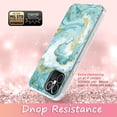thumbnail image 5 of iPhone 12 Mini Case (5.4 Inch Display), Rosebono Bling Glitter Sparkle Laser Green Marble Graphic Fashion Cute Colorful Skin Cover Shockproof Case for iPhone 12 Mini, 5 of 5