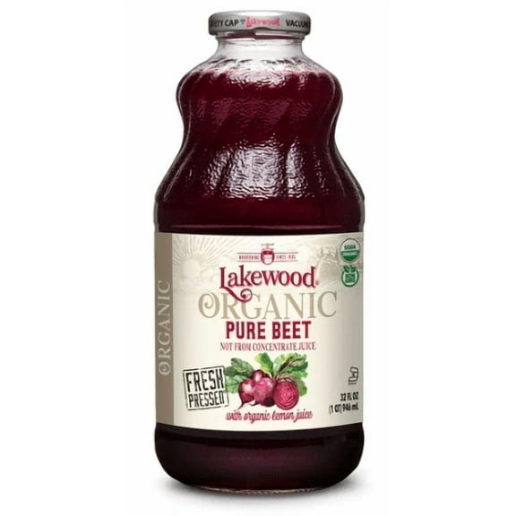 Lakewood Organic Pure Beet with Organic Lemon Juice 32 fl oz Pack of 2
