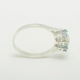 thumbnail image 5 of LBG 9k White Gold Opal & Blue Topaz ring Womens Anniversary Ring - Size 11.75, 5 of 6