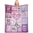 thumbnail image 1 of LHSHID 80th Birthday Gifts for Women 80 Years Old Birthday Gifts Unique 80th Birthday Decorations Gift Best 80th Birthday Gift Ideas for Mom Wife Sister Friend Happy Birthday 50x60in, 1 of 6