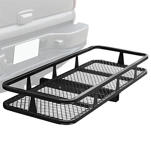 Hitch Mounted Folding Cargo Carrier Black