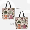 thumbnail image 2 of Fotbe Vintage Coffee Bolsa Tote con Estampado para Mujer, Bolsos con Cremallera, Bolsa de Hombro Casual de Gran Capacidad con Bolsillos Internos, 2 of 7