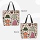 thumbnail image 2 of Fotbe Vintage Coffee Bolsa Tote con Estampado para Mujer, Bolsos con Cremallera, Bolsa de Hombro Casual de Gran Capacidad con Bolsillos Internos, 2 of 7