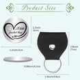 thumbnail image 2 of 1 Set Pocket Hug Token Long Distance Social Relationship Keepsake Stainless Steel Double Sided Inspirational Gift with PU Leather Keychain for Women Men Bestie Daughter Son 1.2 x 1.2 Inch, 2 of 8