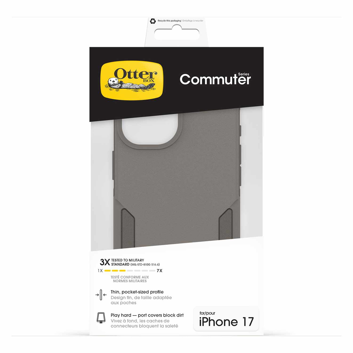 OtterBox Étui Commuter MagSafe avec Contrôle de la Caméra Cottonwood Glen (Beige) pour iPhone 17