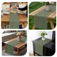 thumbnail image 4 of Table Runner Dresser Scarves 90 Inch Long,Pure Color Green Linen Dining Table Runners, 4 of 9