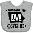 thumbnail image 3 of Inktastic Someone in Iowa Loves Me Souvenir Boys or Girls Baby Bib, 3 of 4