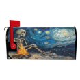 thumbnail image 3 of Ryvnso Mailbox Cover Magnetic Skeleton Starry Night Mailbox Wrap Large Size 25.5x21 Inch, 3 of 8