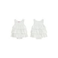 thumbnail image 3 of Baby Girls Rompers Dress Flower Embroidery Sleeveless Ruffles Skirt Hem Infant Bodysuits Summer Clothes, 3 of 10