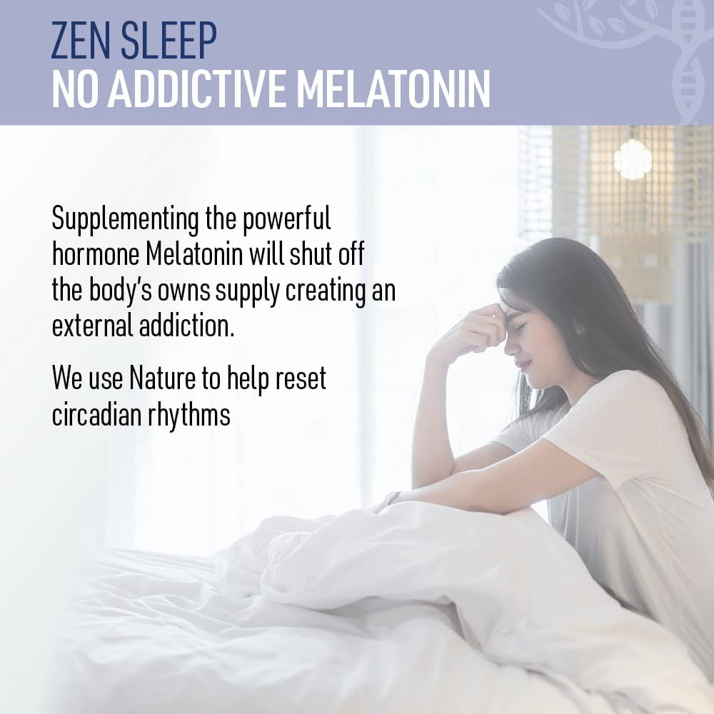 Liver Medic's Zen Sleep Non-Addictive Sleep Aid w/Adrenal Support.  No Melatonin (60 Veggie Caps)
