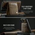 thumbnail image 5 of Allytechgroup 2 In 1 Wallet Case for iPhone 16, PU Leather Magnetic Case with Detachable Cards Holder Support Wireless Charging Full Body Protector Cover for iPhone 16, Coffee, 5 of 11