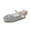 Silver, variant on Gold Glitter Mary Jane Flats for Girls - Sparkly Dress Party Shoes with Adjustable Buckle Strap & Bow, Non-Slip Sole, Kids Little Kid (8-4),Size 6 T