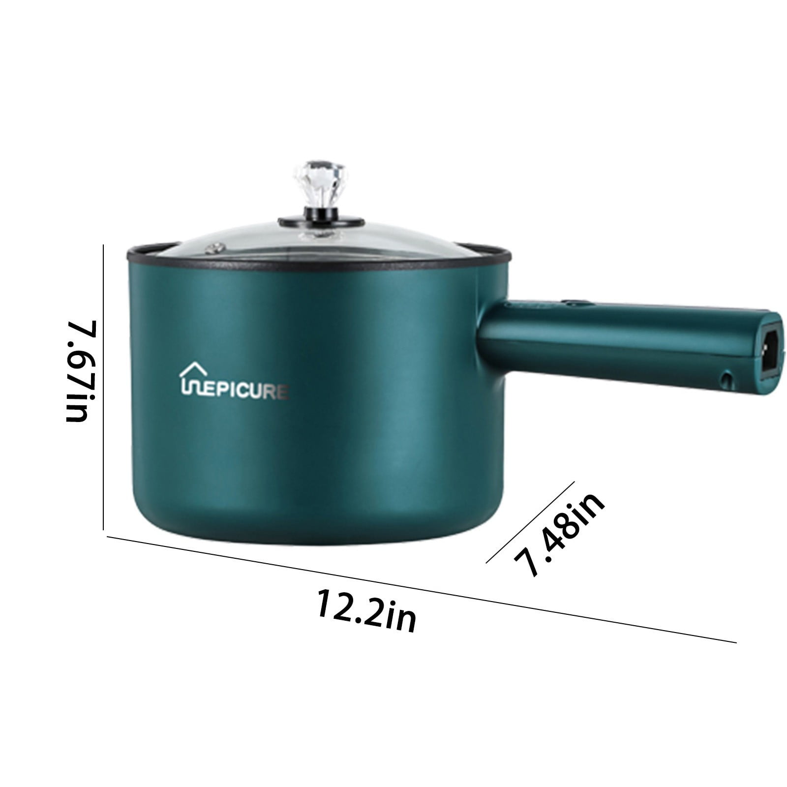 Avdolw 450W Multifunctional Electric Cooker with 1.8L Capacity - Non-Stick Mini Pot for Rice, Steak, and Soup