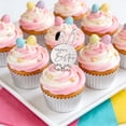 thumbnail image 6 of Linnome Easter Cupcake Topper Mixed Patterned Pick Dessert Decoration Spring Holiday Party Cake Decor Accent, 6 of 6