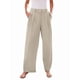 thumbnail image 3 of Pantalones de Vestir de Pierna y Cintura Alta para Mujer. Beige L, 3 of 7