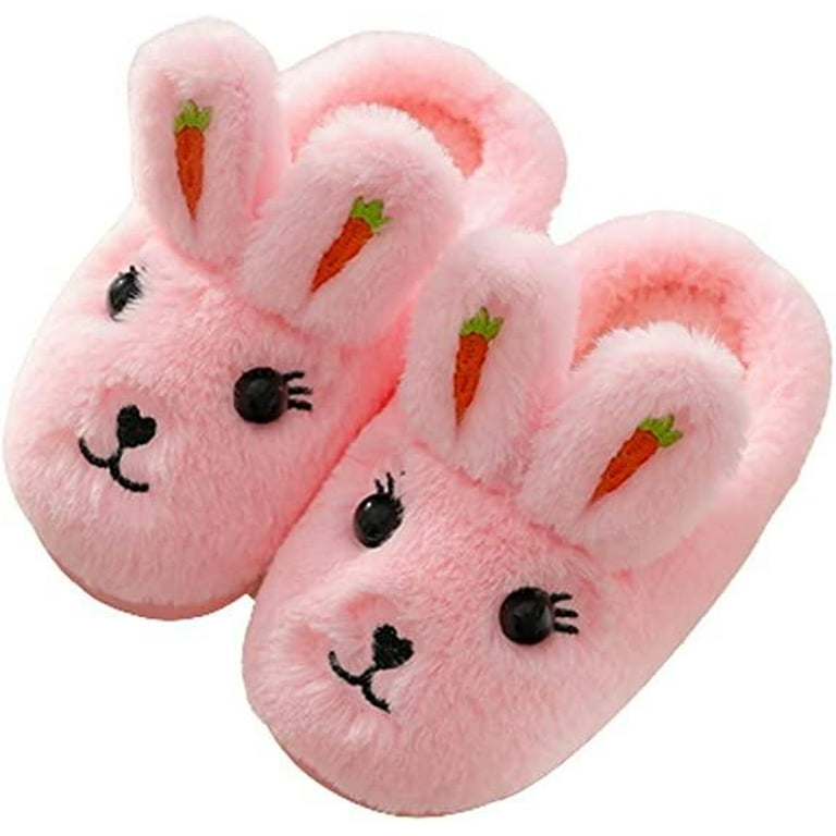 shuwee Bunny Slippers for Girls Rabbit Winter Animal Slippers Boys Anti-Slip Home Slip-on Warm House Shoes - Walmart.com