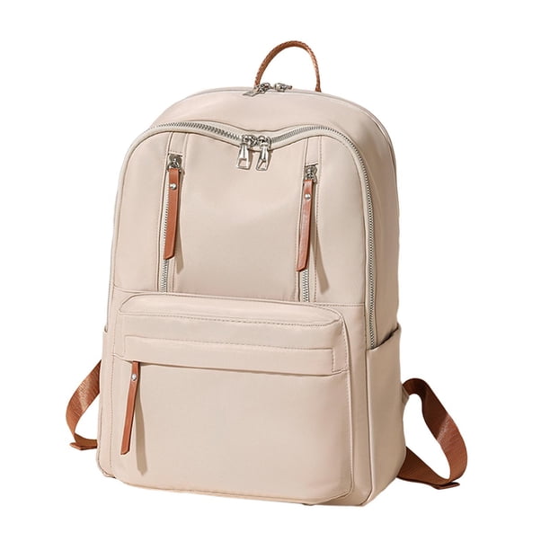 Mochila para ordenador portátil, bolso de hombro para mujer y hombre, mochila para trabajo, entrenamiento al aire libre, citas Beige