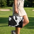 thumbnail image 4 of Whosucclay Cow-Patterned Golf Cart Seat Blanket, 4 Convenient Pockets Folding Golf Cart Seat Covers for Club Car 2 Person EZGO Yamaha Carts Portable, 4 of 9