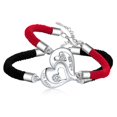 thumbnail image 1 of 2PCS Couple Bracelet Heart Decor Matching Bracelets Rope Bracelet for Valentine, 1 of 10