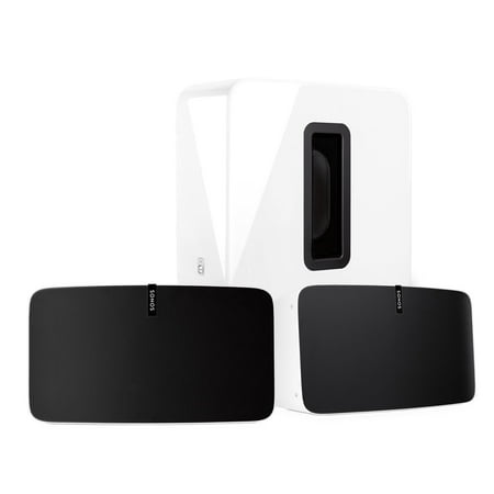 Sonos PLAY:5 Speaker (Pair) and SUB Wireless Subwoofer White (Sonos Play 5 Best Price Uk)