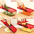 thumbnail image 2 of Mandoline Slicer Adjustable Vegetable Shredder Professional Cubing Mandoline Slicer Handheld Baby Food Chopper With 6 Interchangeable Blades Hand Protector for Kitchen, 2 of 7