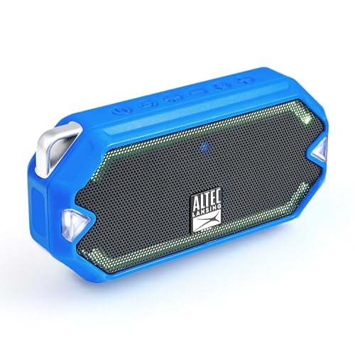 Altec Lansing - HydraMini Wireless Bluetooth Speaker, IP67 Waterproof USB C Rechargeable Battery with 6 Hours Playtime, Compact, Shockproof, Snowproof, Everything Proof (Royal Blue)