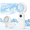 White, variant on Portable Handheld Fan, 199 Gear High Speed 5000mAh Rechargeable Mini Personal Hand Fan Blow Cold Air, Battery Operated Travel Essentials, Beach Vacation, Gifts for Women, Men, Black