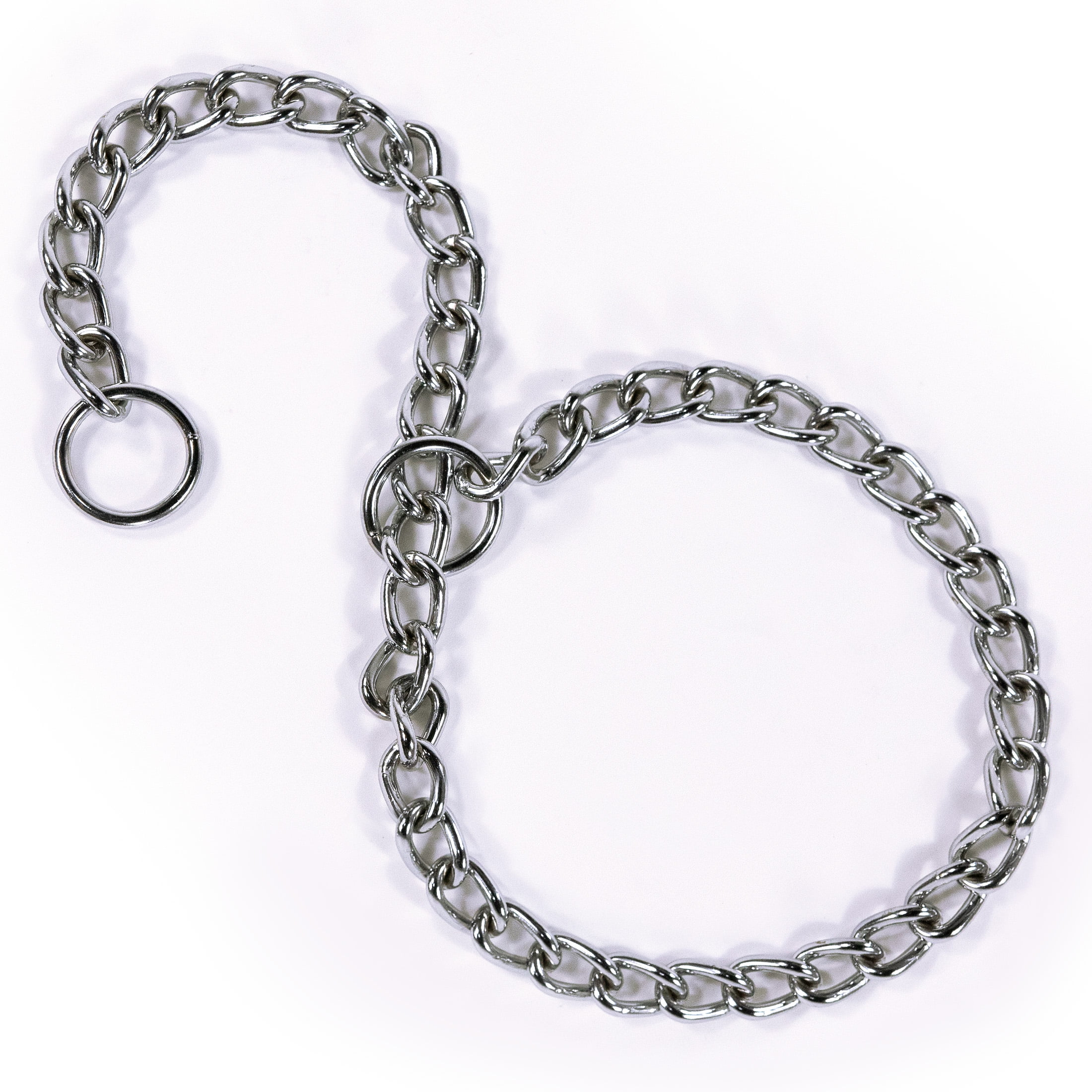 Gold Choke Dog Chain Collars Chrome Metal Slip Show Collar Necklace M L XL XXL 