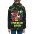 thumbnail image 4 of Geometry Dash Kids' Hoodie 3d Print Sweatshirt Soft Pullover Hooded With Big Pockets Fans Gifts For Boys Or Girls Small, 4 of 7