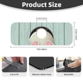 thumbnail image 2 of Xecao White Bunny Bottom And Easter Eggs for Kitchen Sink Splash Guard Faucet Mat , Faucet Guard & Draining mat, (15" X 5.5" ), 2 of 7