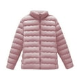 thumbnail image 4 of Miluxas Womens Lightweight Quilted Jacket Fall Zipper Puffer Jackets Loose Fit Stand Collar Warm Coats Outerwear Pink XL(XL), 4 of 7