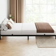 thumbnail image 4 of 6" Queen Metal Bed Frame with Under Bed Storage, Heavy Duty Platform Bed with Steel Slats Support, Noise-Free Mattress Foundation, No Box Spring Needed, Easy Assembly, Black, 4 of 7