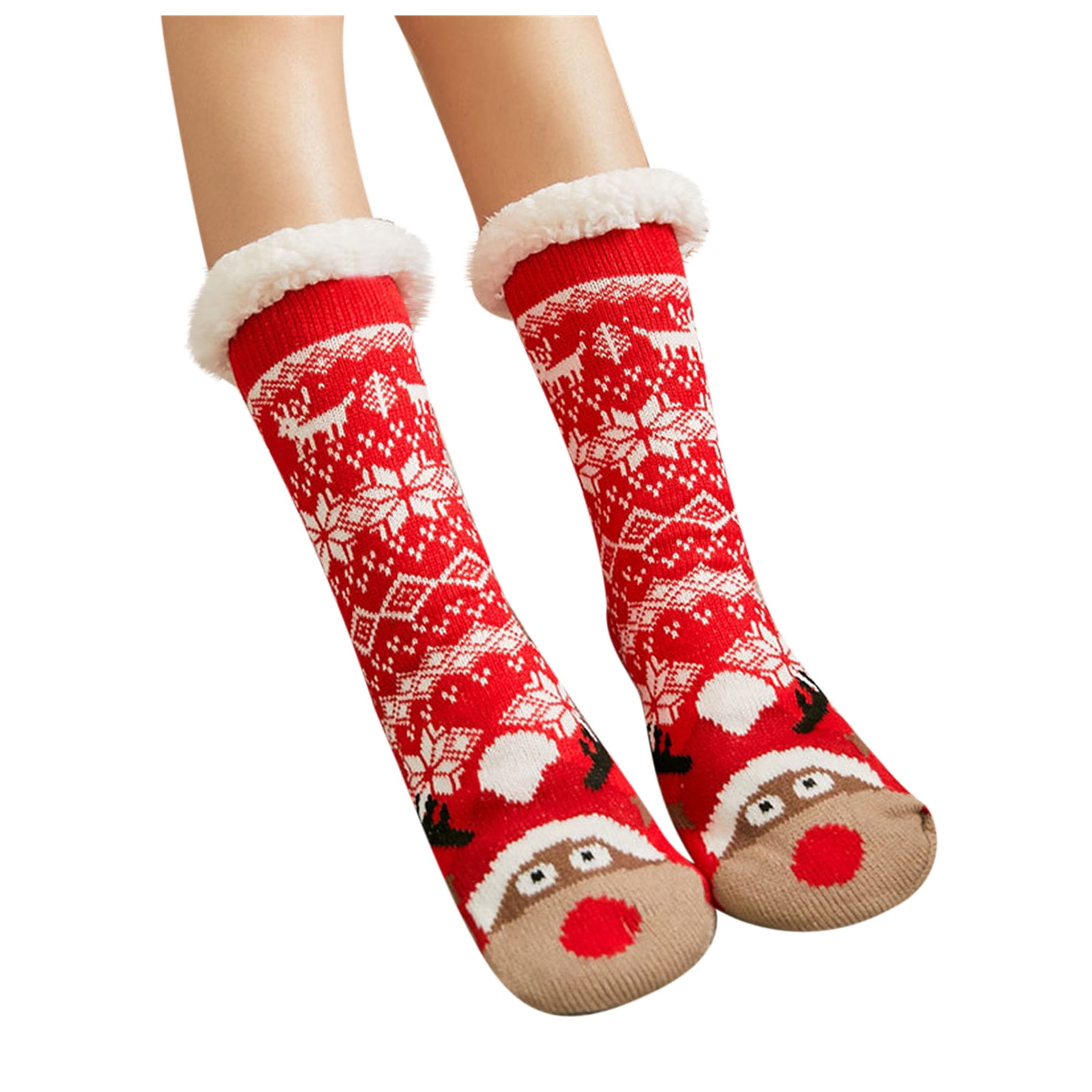 Lot Chaussettes Chaudes Noël Femme Homme - Coton, Polyester, Élasthanne | Taille 35-43 | Modèles Décontractés | Cadeau Festif - 3