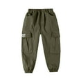 thumbnail image 6 of Akiihool Kids Cargo Pants Boys Cargo Pants Elastic Waist Cotton Casual Hiking Multi-Pockets Pant(AG,11-12 Years), 6 of 6