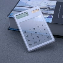 FUEENIRVA 1Pack See Through Calculator With Digital Input And 8 Display For Home Use 4.7 x 3.2 x 0.2in