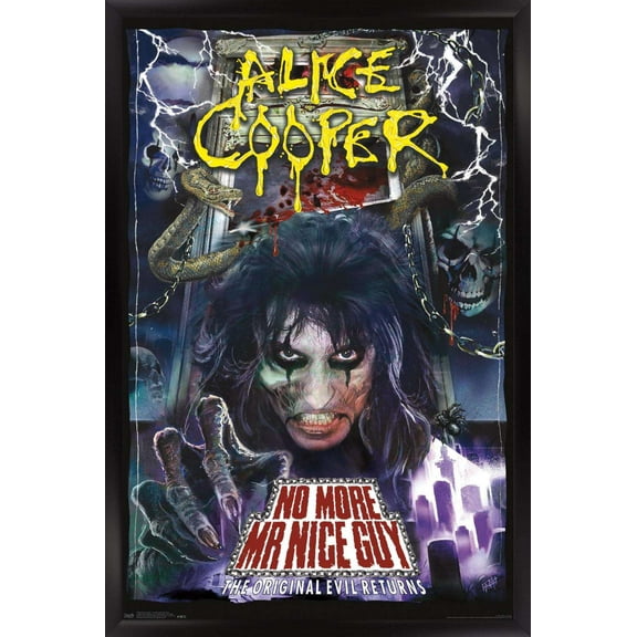 Alice Cooper - No More Mr. Nice Guy Wall Poster, 14.725" x 22.375", Framed