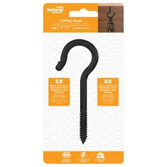 National Hardware N820-107 Ceiling Hook, 4-15/16 In. - Quantity 10