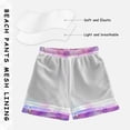 thumbnail image 3 of FORMRS Boys Swim Trunks Quick Dry Mesh Liner Boardshorts Sizes XS-XL, Pastel Pink Marble Pattern, 3 of 7