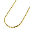thumbnail image 2 of 10K Yellow Gold 2.5mm Solid Rope Diamond Cut Chain, FREE Microfiber Cloth, Link Mens Womens Necklace, Giorgio Bergamo, 2 of 6