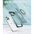 thumbnail image 4 of TECH CIRCLE 360°Rotatable Magnetic Ring For iPhone 12 Pro/12 Case Compatible with MagSafe Military Drop Protection Magnetic Stand Protective Translucent Case for Apple iPhone 12 Pro /12 6.1,Green, 4 of 6