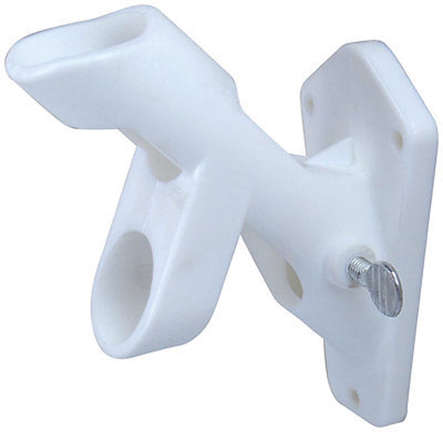 White Jetmax 2-Postion Plastic Flagpole Bracket Holder 